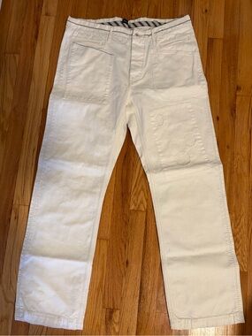 POLO RALPH LAUREN 100% Cotton Straight Leg 1940s Navy Inspired Utility Pants